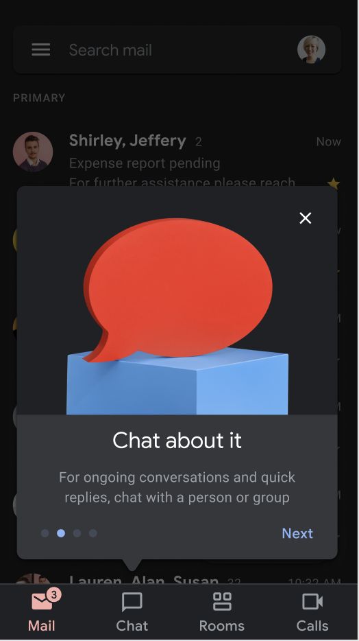 Onboarding Step 2: Chat about it